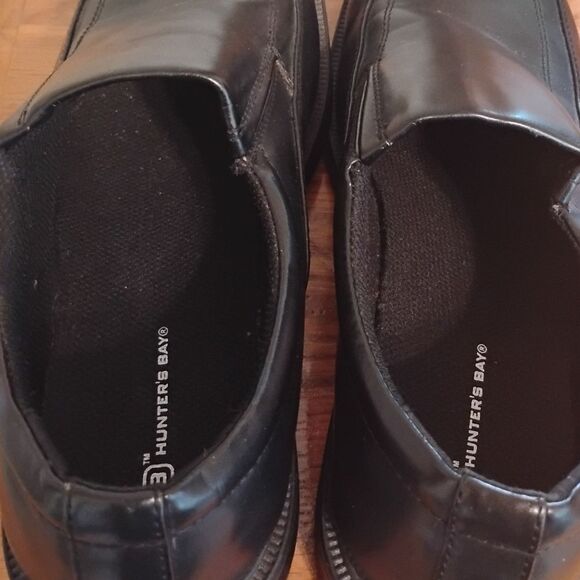 Men's Slip On Leather Black Shoes Size 10 Business Casual Work Wear Office Style - Picture 7 of 7